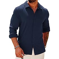 Amazon.com: COOFANDY Mens Casual Button Up Shirts Slim Fit
